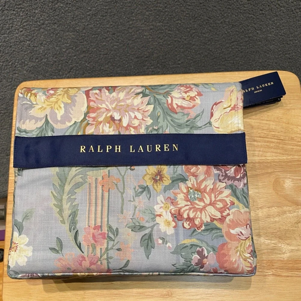 $500 Ralph Lauren Adalia Duvet Cover King Size Floral Blue Multi (NO SHAMS) NEW